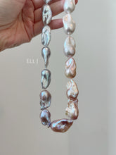 Load image into Gallery viewer, [RARE] Monet: Large Baroque Pearls Silver, Purple, Peach, Ivory Necklace