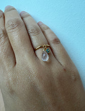 Load image into Gallery viewer, 3 Pearl &amp; Charm Goldplated Rings