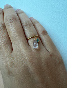 3 Pearl & Charm Goldplated Rings