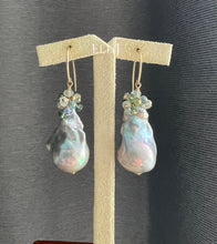 Load image into Gallery viewer, Silver Baroque Pearls &amp; Gems 14kGF Earrings