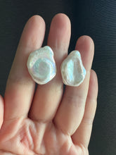 Load image into Gallery viewer, #2: XL Ivory Baroque Keshi Pearl Statement Earring Studs