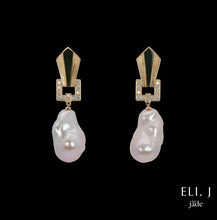 Load image into Gallery viewer, Great Gatsby: Art Deco Jade Earrings