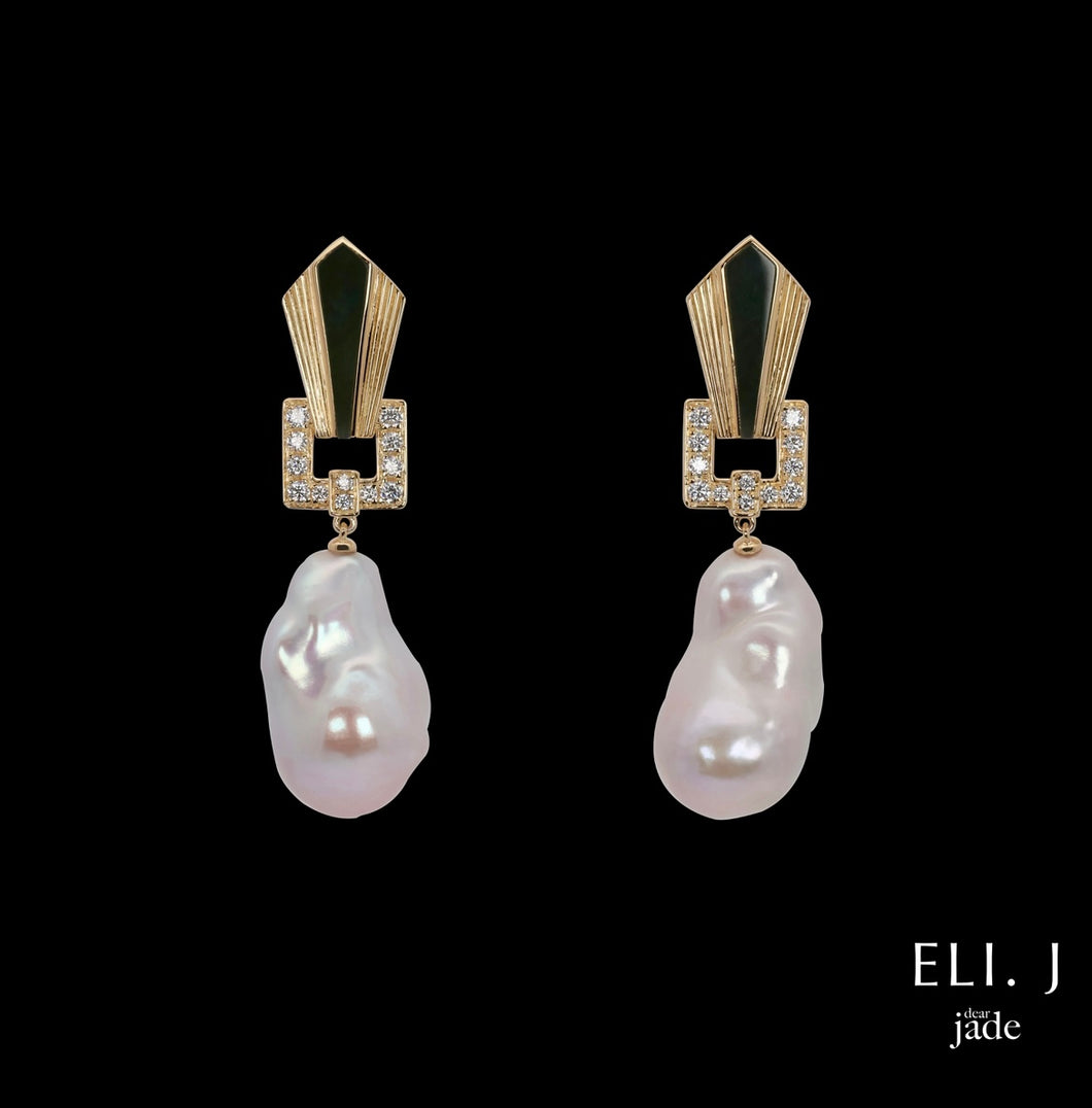 Great Gatsby: Art Deco Jade Earrings