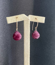 Load image into Gallery viewer, Ruby 14kGF Earrings