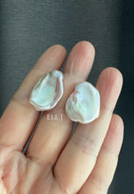 Load image into Gallery viewer, [RARE] XL Pink FW Keshi Pearl Earring Studs