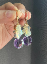 Load image into Gallery viewer, [RARE] Amethyst, Opal, Citrine, Rose Quartz 14KGF Earrings