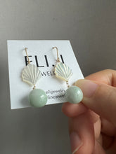 Load image into Gallery viewer, Green Jade Apples, MOP Shells 14KGF Earrings