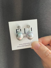 Load image into Gallery viewer, Silver Pearls Knot Earrings