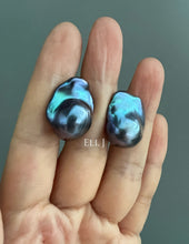 Load image into Gallery viewer, #12: Peacock Black Baroque Pearl Earring Studs