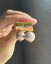 Load image into Gallery viewer, Rare Large Deep Pink Edison Pearl Earrings
