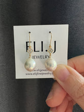 Load image into Gallery viewer, Ivory Pearls Clover 14KGF Earrings