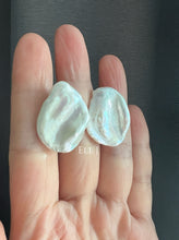 Load image into Gallery viewer, [RARE] XL Ivory Freshwater Keshi Pearl Earring Studs