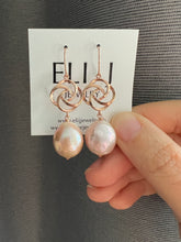 Load image into Gallery viewer, XL Pink Edison Pearls 14KRGF Earrings