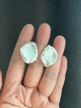 Load image into Gallery viewer, #6: XL Ivory Baroque Keshi Pearl Statement Earring Studs