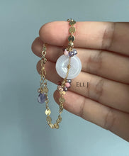 Load image into Gallery viewer, Type A Burmese Lavender Jadeite, Gemstones 14KGF Bracelet