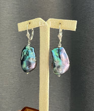 Load image into Gallery viewer, Black Peacock Baroque Pearls 925 Silver Earrings