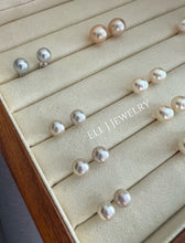 Load image into Gallery viewer, [18K Solid Gold] Japanese Akoya, Golden South Sea Pearl Earring Studs