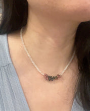Load image into Gallery viewer, Tourmaline and Spinel MOP Dainty Gemstone Necklaces
