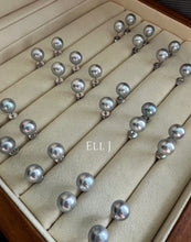 Load image into Gallery viewer, 8-8.5mm Japanese Silver-Blue Akoya Pearl Earring Studs (925 Silver)