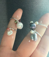 Load image into Gallery viewer, Freshwater Pearl &amp; Gem Rings Silver