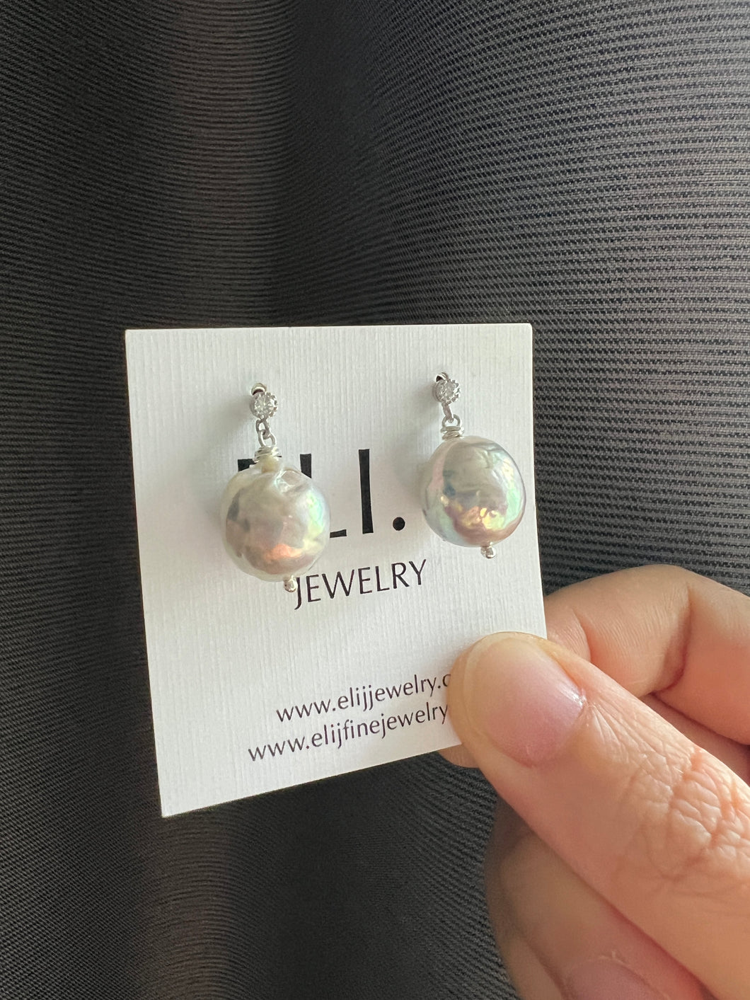 Silver Rainbow Pearls Minimalist Earring Studs