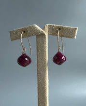 Load image into Gallery viewer, Ruby Plump Drops 14KGF Earrings