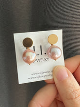 Load image into Gallery viewer, Pink Edison Pearls Modern Round Studs