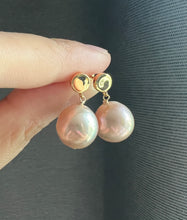 Load image into Gallery viewer, Peach-Pink Rainbow Edison Pearl Minimalist Earrings