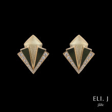 Load image into Gallery viewer, Gabrielle: Art Deco Jade Earrings
