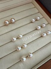 Load image into Gallery viewer, [18K Solid Gold] Japanese Akoya, Golden South Sea Pearl Earring Studs