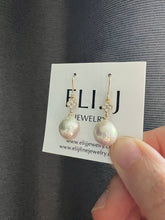 Load image into Gallery viewer, Ivory Pearls Clover 14KGF Earrings
