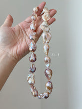 Load image into Gallery viewer, [RARE] Sunset Skies: Large Baroque Pearls, Peach, Purple, Pink Necklace