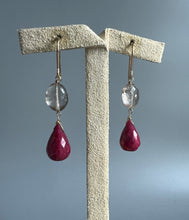 Load image into Gallery viewer, Ruby, Copper Rutile 14KGF Earrings