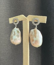 Load image into Gallery viewer, Ivory Pink Baroque Pearls 925 Silver Earrings