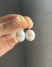 Load image into Gallery viewer, Rare Large Ivory Edison Pearl Earrings