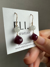 Load image into Gallery viewer, Icy Jade, Ruby 14KGF Earrings
