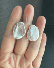 Load image into Gallery viewer, [RARE] XL Pink FW Keshi Pearl Earring Studs