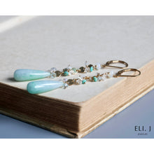 Load image into Gallery viewer, [EXCLUSIVE] Type A Burmese Mint Green Jade Drops, Gems 14KGF Earrings