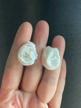 Load image into Gallery viewer, #1: XL Ivory Baroque Keshi Pearl Statement Earring Studs