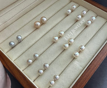 Load image into Gallery viewer, [18K Solid Gold] Japanese Akoya, Golden South Sea Pearl Earring Studs