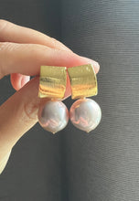 Load image into Gallery viewer, Rare Large Deep Pink Edison Pearl Earrings