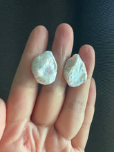 Load image into Gallery viewer, #3: XL Ivory Baroque Keshi Pearl Statement Earring Studs