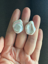 Load image into Gallery viewer, #2: XL Ivory Baroque Keshi Pearl Statement Earring Studs