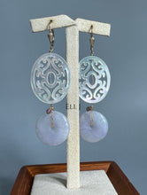 Load image into Gallery viewer, Type A Burmese Intense Lavender Jadeite, MOP 14KGF Earrings