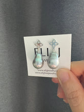 Load image into Gallery viewer, Silver Pearls Fleur de Lis Silver Earrings