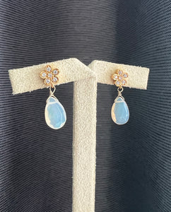 Ethiopian Opal Daisy Earrings