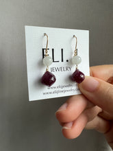 Load image into Gallery viewer, Icy Jade, Ruby 14KGF Earrings