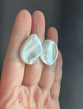 Load image into Gallery viewer, [RARE] XL Ivory Freshwater Keshi Pearl Earring Studs