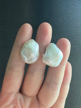 Load image into Gallery viewer, #5: XL Ivory Baroque Keshi Pearl Statement Earring Studs