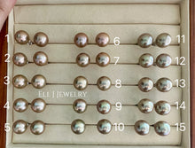 Load image into Gallery viewer, [NEW!] GOLDEN: Large Statement Golden Freshwater Pearl Earring Studs 925 Silver